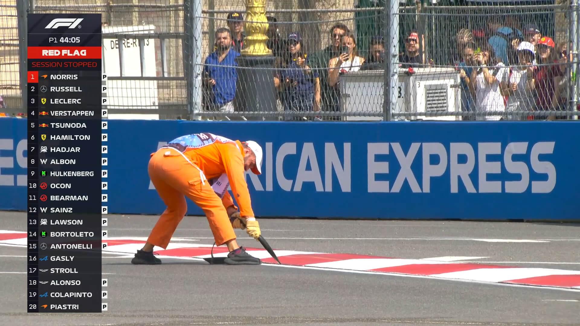 诺里斯领跑, 两台红牛排, 皮亚斯特里 诺里斯领跑, 两台红牛排, 皮亚斯特里